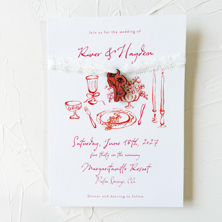 Set of 50 Invitation Charms