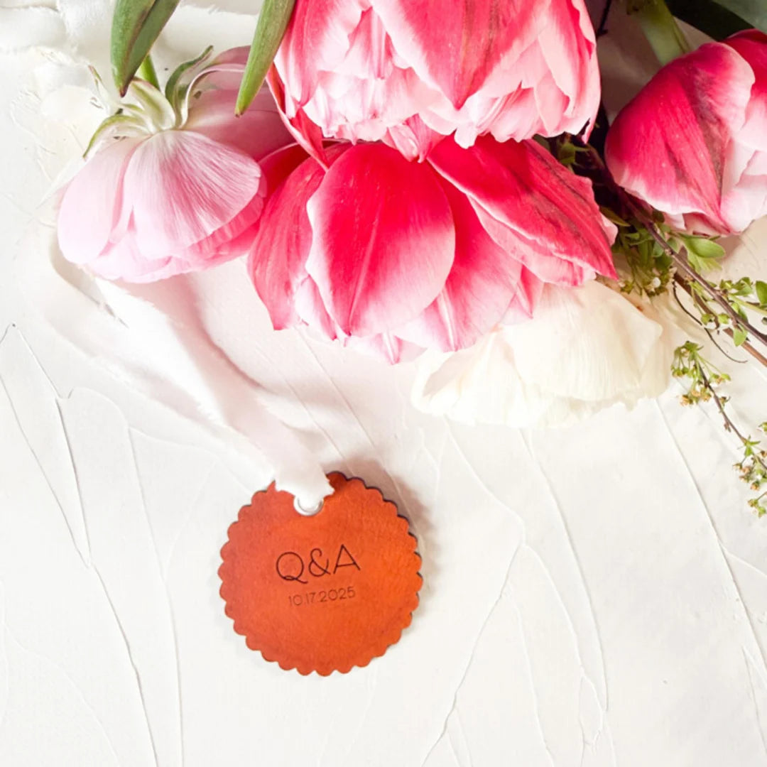 Custom Leather Bouquet Charm