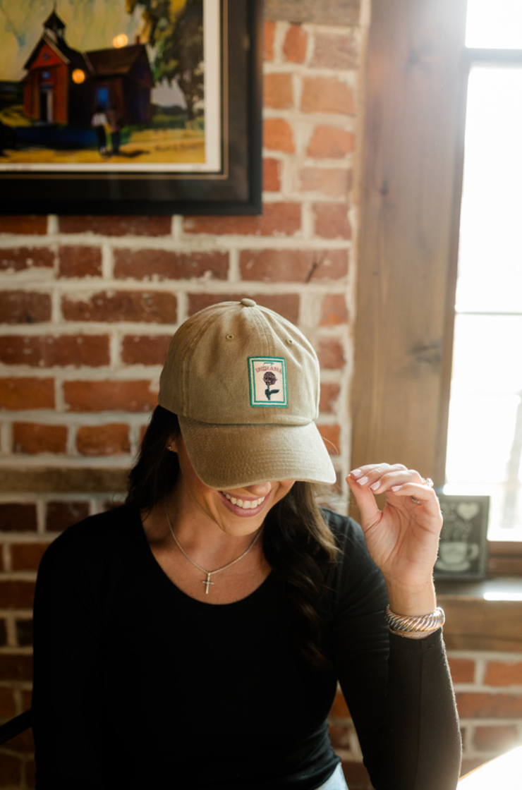 Indiana Peony Embroidered Patch Hat