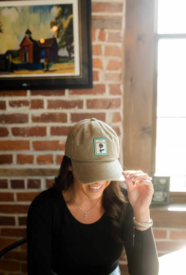 Indiana Peony Embroidered Patch Hat