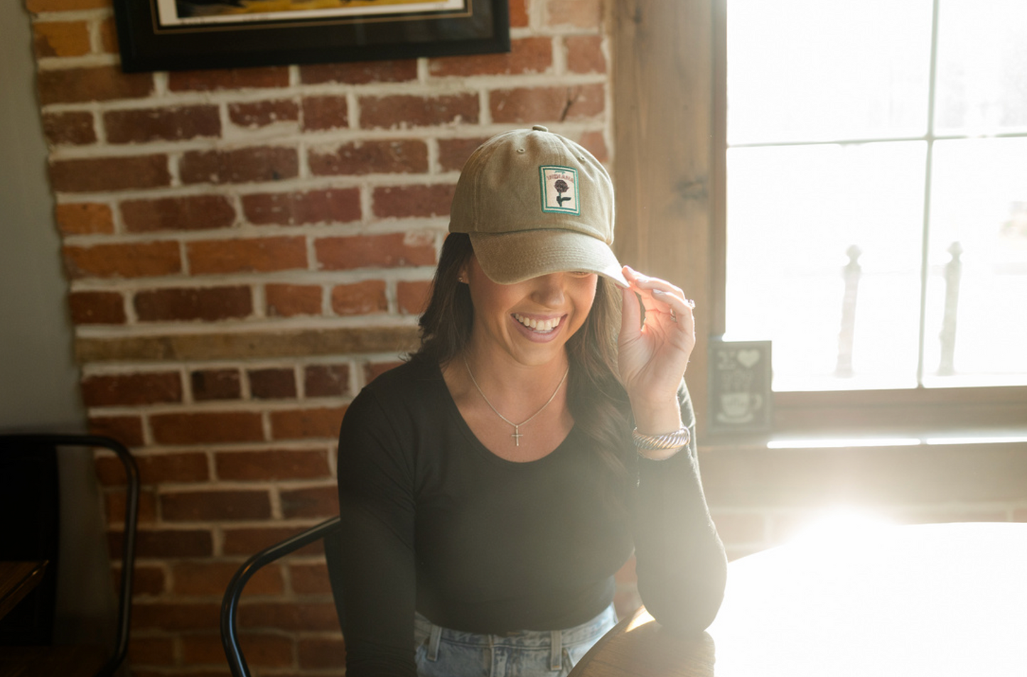 Indiana Peony Embroidered Patch Hat