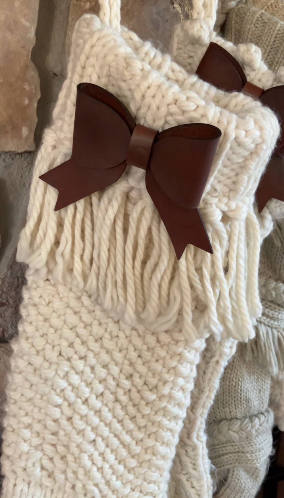 Large Leather Bows