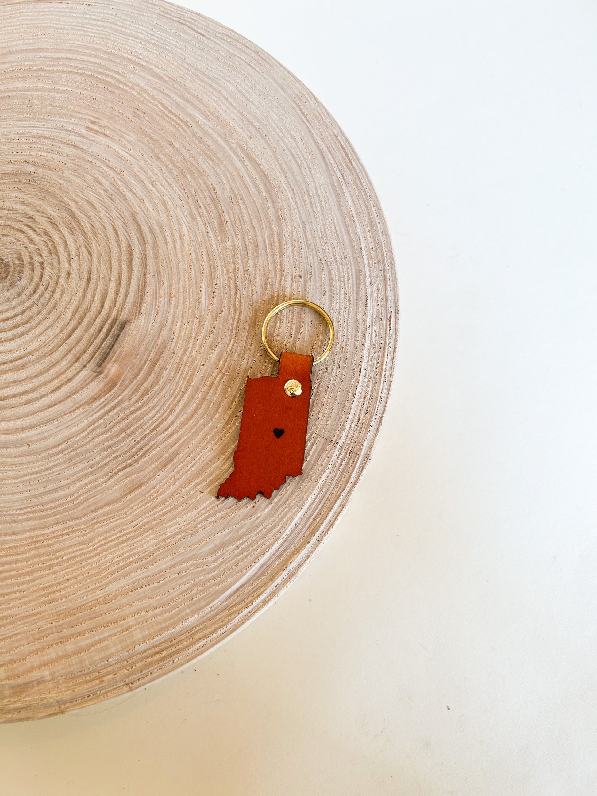 Indiana State Keychain Indiana Keychain – Left Grain®