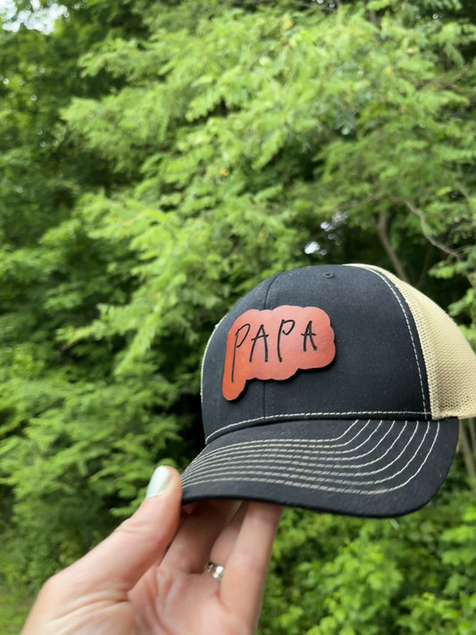 PRE-ORDER: Kids Handwriting/Art Leather Patch Hat