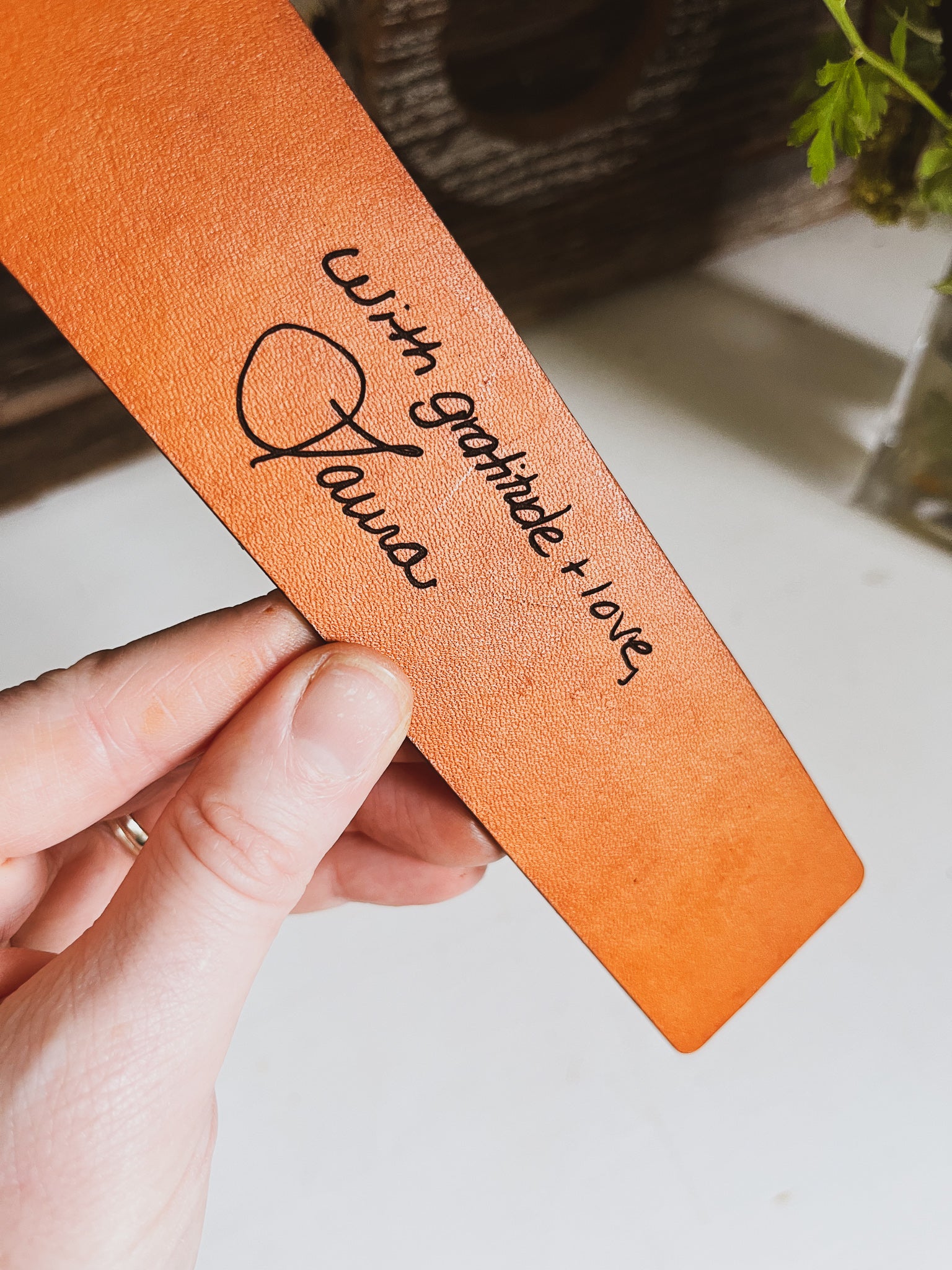 Lps Bookmark Custom Handwriting Leather Bookmark – Left Grain®