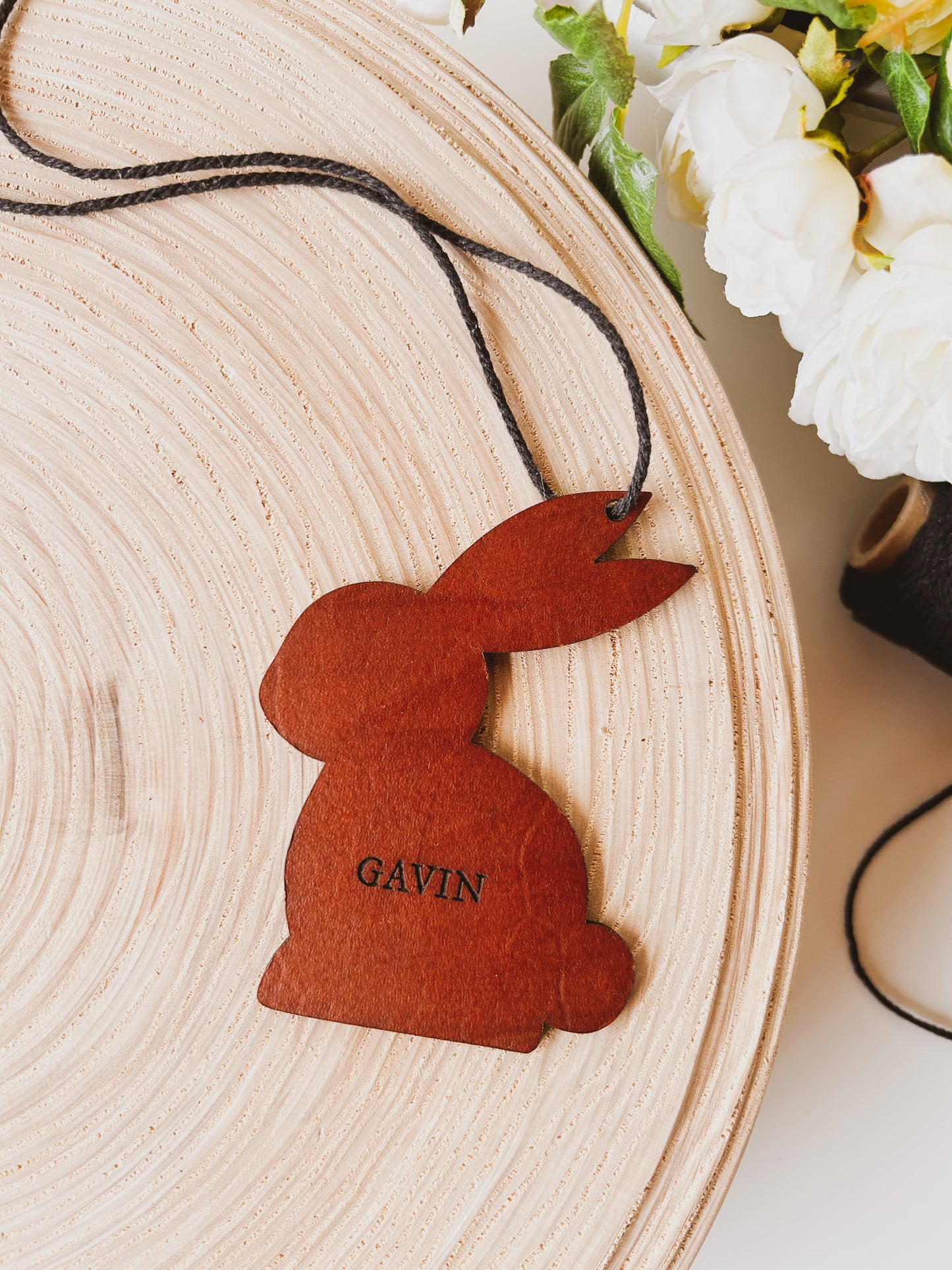 Personalized Easter Basket Name Tag - Bunny Shape