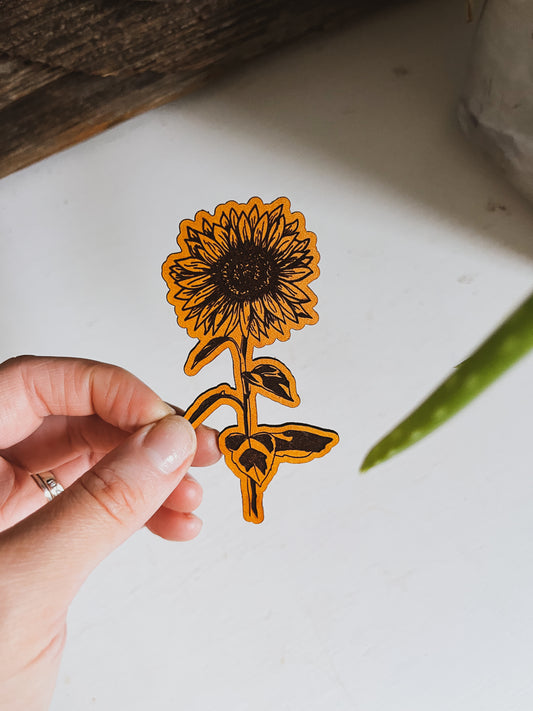 Mini Sunflower Bookmark