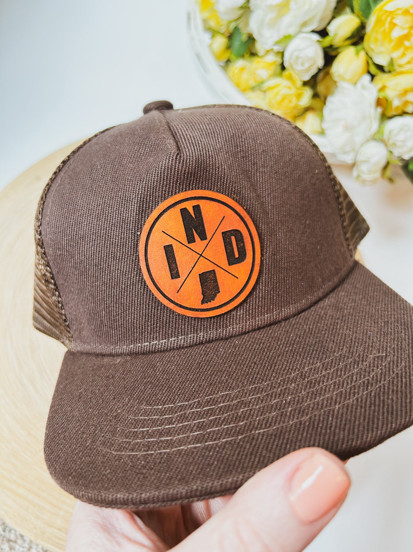 Custom Logo Leather Patch Hat
