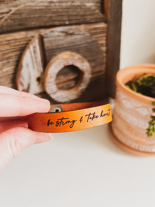 Custom Leather Cuff Bracelet